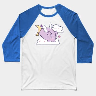 Moon Angel Elephant Baseball T-Shirt